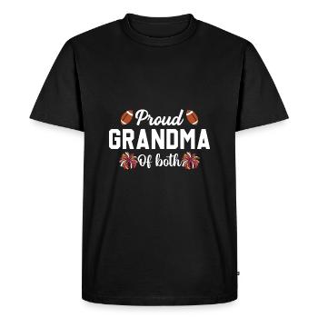 Fière grand-mère des deux drôles de pom-pom girls - T-shirt Premium bio Homme - noir - Devant - Nico (187cm)