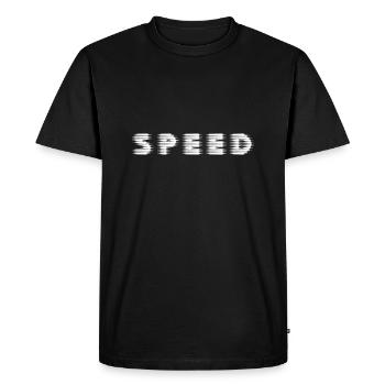 speed - Men's Premium Organic T-Shirt - black - Front - Nico (187cm)