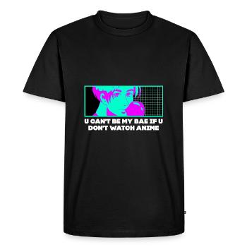 Je ne peux pas être mon bae quand anime manga nic - T-shirt Premium bio Homme - noir - Devant - Nico (187cm)