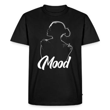 Mood Woman White Black Silhouette Illustration - Men's Premium Organic T-Shirt - black - Front - Nico (187cm)