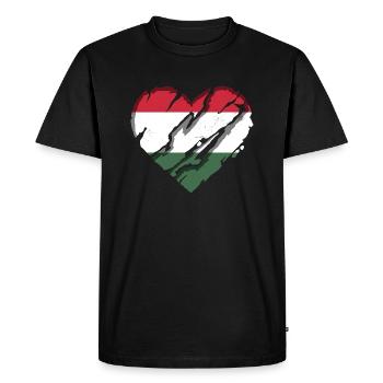 Hungary Flag Hungarian Flag Balaton Hungary - Men's Premium Organic T-Shirt - black - Front - Nico (187cm)