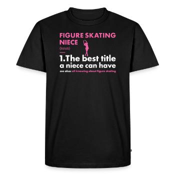 Sport Nièce Patinage Artistique - T-shirt Premium bio Homme - noir - Devant - Nico (187cm)