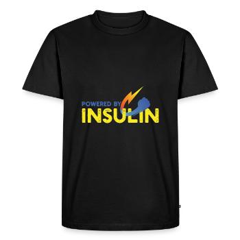 Sensibilisation au diabète induit par l’insuline - T-shirt Premium bio Homme - noir - Devant - Nico (187cm)