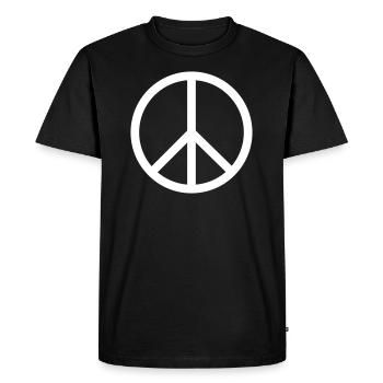Signe de paix épais - T-shirt Premium bio Homme - noir - Devant - Nico (187cm)