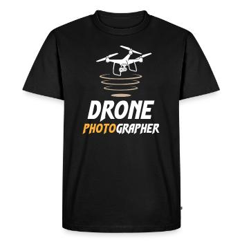 Drone Photographer - Men's Premium Organic T-Shirt - black - Front - Nico (187cm)