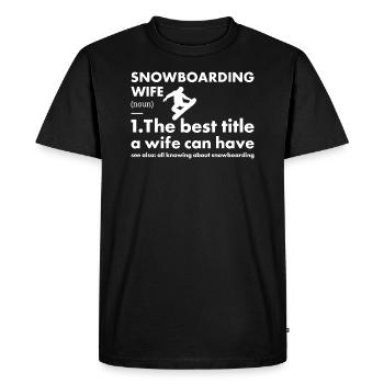 Sport Femme Snowboard - T-shirt Premium bio Homme - noir - Devant - Nico (187cm)