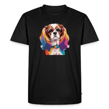 Cavalier King Charles Spaniel Lunettes pour chien - T-shirt Premium bio Homme - noir - Devant - Nico (187cm)