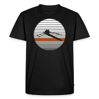 aviron - T-shirt Premium bio Homme - noir - Devant - Nico (187cm)
