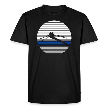 aviron - T-shirt Premium bio Homme - noir - Devant - Nico (187cm)