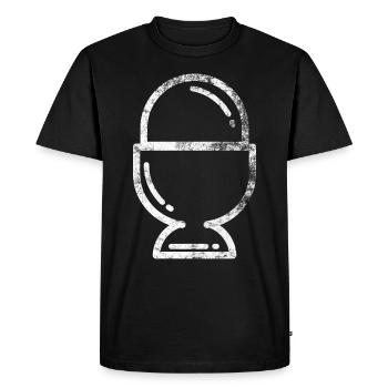 egg - Men's Premium Organic T-Shirt - black - Front - Nico (187cm)