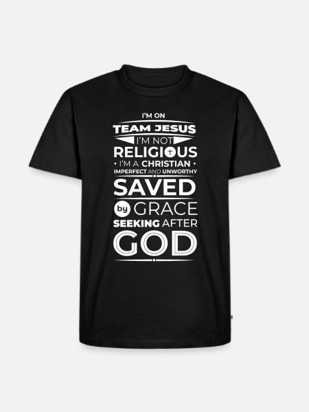 Team Jesus - Männer Premium Bio T-Shirt - Schwarz