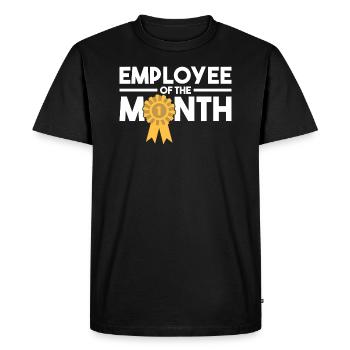 Prix de l’employé du mois Job - T-shirt Premium bio Homme - noir - Devant - Nico (187cm)