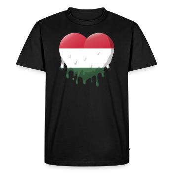 Hungary Flag Hungarian flag Balaton Hungary - Men's Premium Organic T-Shirt - black - Front - Nico (187cm)