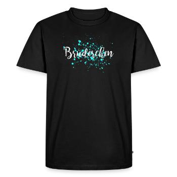 Frère - T-shirt Premium bio Homme - noir - Devant - Nico (187cm)