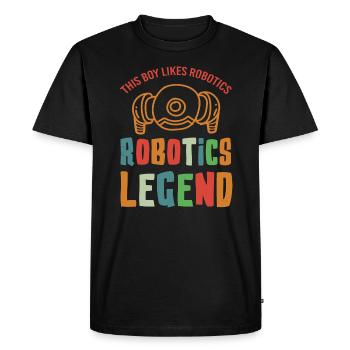 Robotics Legend Mechanic Engineer Robot - Men's Premium Organic T-Shirt - black - Front - Nico (187cm)