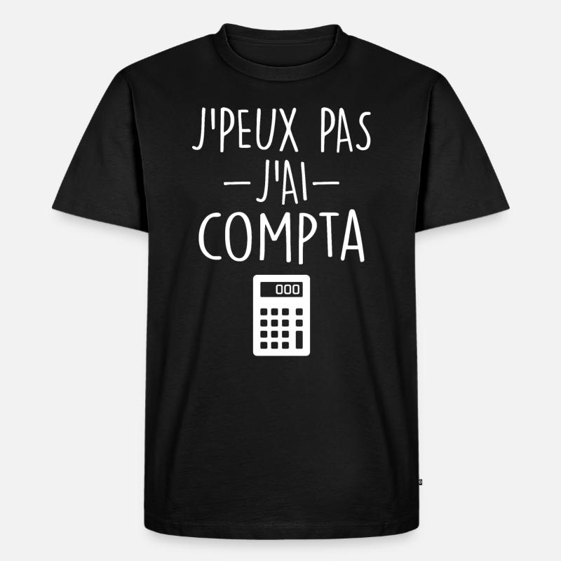 Comptable | Comptabilité | Compter | Chiffre - T-shirt Premium bio Homme - noir
