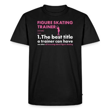 Entraîneur sportif Patinage artistique - T-shirt Premium bio Homme - noir - Devant - Nico (187cm)