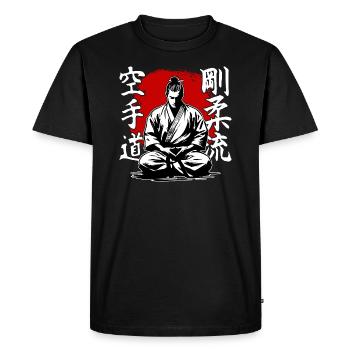 Style d’arts martiaux de karaté samouraï goju ryu - T-shirt Premium bio Homme - noir - Devant - Nico (187cm)