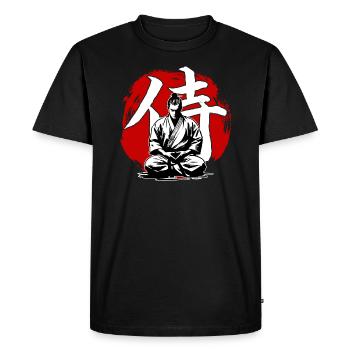 Samouraï Ronin Karaté Kimono Arts martiaux - T-shirt Premium bio Homme - noir - Devant - Nico (187cm)