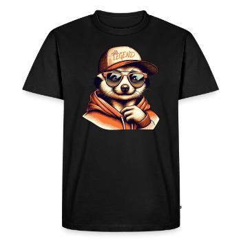 Cute Legend - Men's Premium Organic T-Shirt - black - Front - Nico (187cm)