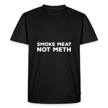Smoke Meat Not Meth Funny Qui Grillmaster Gr - Men's Premium Organic T-Shirt - black - Front - Nico (187cm)