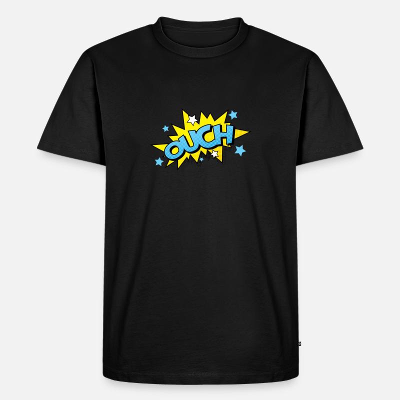 Comic Comicstyle Comic-Strips Nerd Superheld - Männer Premium Bio T-Shirt - Schwarz