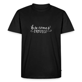 Fils garçon petit bébé naissance cadeau naissance - T-shirt Premium bio Homme - noir - Devant - Nico (187cm)