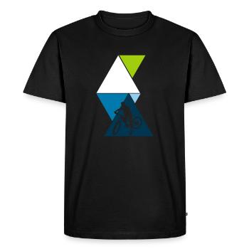 Radfahren - Männer Premium Bio T-Shirt - Schwarz - Vorne - Nico (187cm)