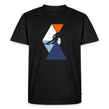 piste de ski - T-shirt Premium bio Homme - noir - Devant - Nico (187cm)