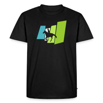 cavalier - T-shirt Premium bio Homme - noir - Devant - Nico (187cm)