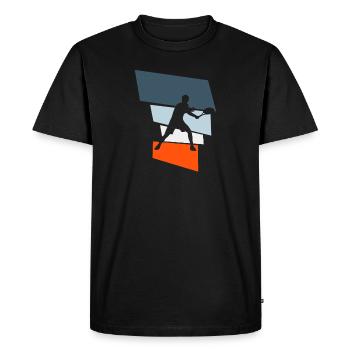 Joueur de tennis tennis - T-shirt Premium bio Homme - noir - Devant - Nico (187cm)