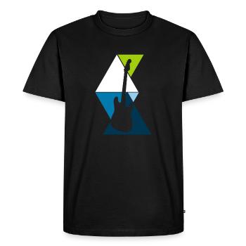Bass - T-shirt Premium bio Homme - noir - Devant - Nico (187cm)