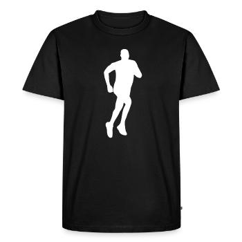 jogging - T-shirt Premium bio Homme - noir - Devant - Nico (187cm)