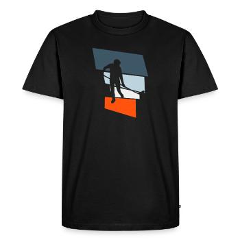 Feldhockey - Männer Premium Bio T-Shirt - Schwarz - Vorne - Nico (187cm)
