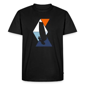 Windsurf - T-shirt Premium bio Homme - noir - Devant - Nico (187cm)