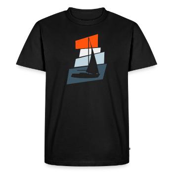 navire - T-shirt Premium bio Homme - noir - Devant - Nico (187cm)