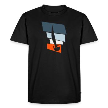 sailing ship - Men's Premium Organic T-Shirt - black - Front - Nico (187cm)