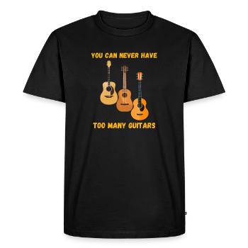 Vous ne pouvez jamais avoir trop de guitares - T-shirt Premium bio Homme - noir - Devant - Nico (187cm)