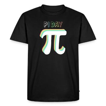 Math Pi symbole Pi - T-shirt Premium bio Homme - noir - Devant - Nico (187cm)