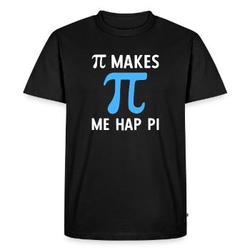 Math Pi me rend heureux Pi - T-shirt Premium bio Homme - noir - Devant - Nico (187cm)