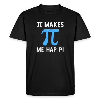 Math Pi me rend heureux Pi - T-shirt Premium bio Homme - noir - Devant - Nico (187cm)