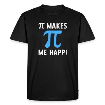Math Pi me rend heureux Pi - T-shirt Premium bio Homme - noir - Devant - Nico (187cm)