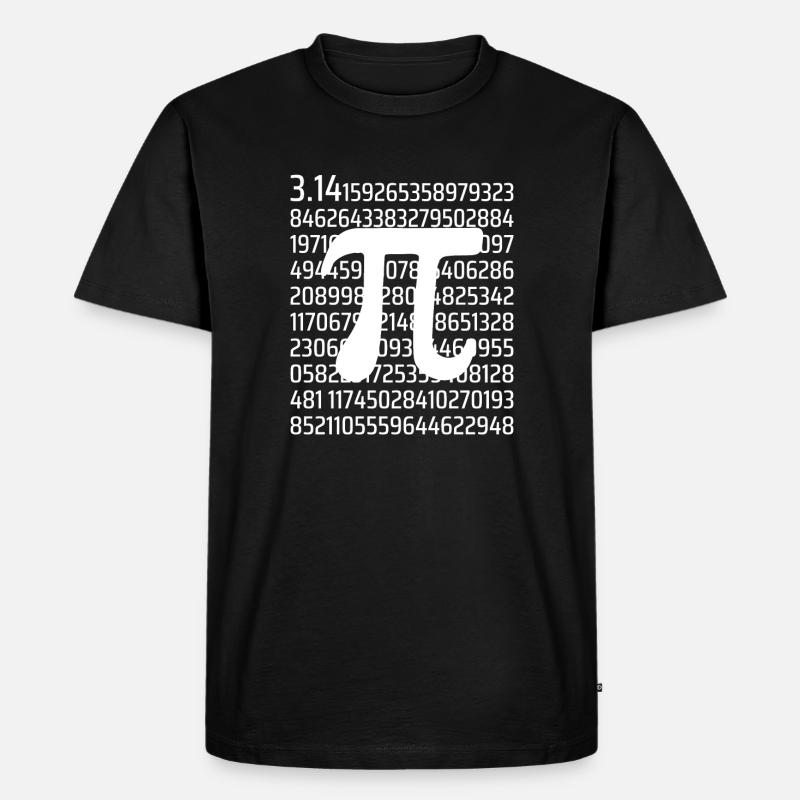 Math 3.1415 Pi - Men's Premium Organic T-Shirt - black