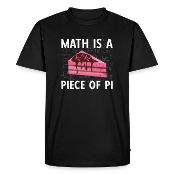 Math Is A Piece Of Pi - Men's Premium Organic T-Shirt - black - Front - Nico (187cm)