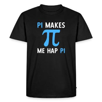 Math Pi Makes Me Hap Pi - Men's Premium Organic T-Shirt - black - Front - Nico (187cm)