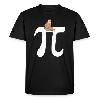 Math Sloth Pi - Men's Premium Organic T-Shirt - black - Front - Nico (187cm)