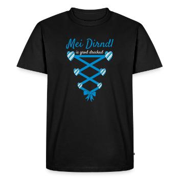 Volksfest Mei Dirndl Is Grod Dreckad Dirndl Ersatz - Männer Premium Bio T-Shirt - Schwarz - Vorne - Nico (187cm)