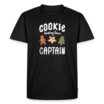 Cookie Baking Team Captain Cookie - Men's Premium Organic T-Shirt - black - Front - Nico (187cm)