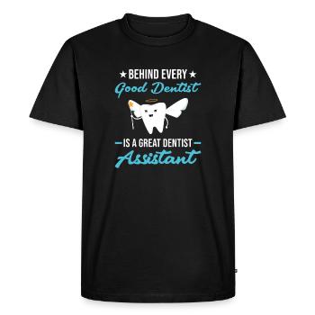 Hygienist Great Dental Assistant - Men's Premium Organic T-Shirt - black - Front - Nico (187cm)