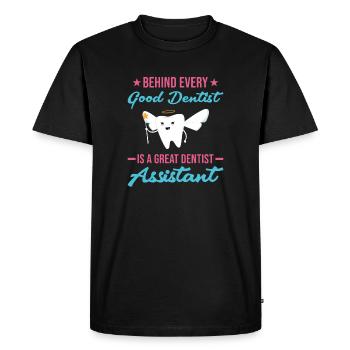Hygienist Great Dental Assistant - Men's Premium Organic T-Shirt - black - Front - Nico (187cm)